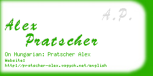 alex pratscher business card